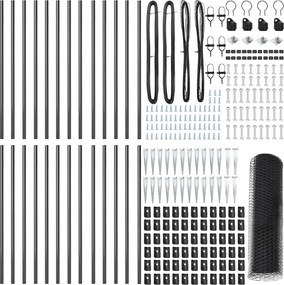 vidaXL Στύλος Περιφράξεων Γκρι 50 x 0,6 m (δίχτυ 13 mm)