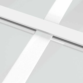 vidaXL Εσωτερική Πόρτα 102,5x201,5 εκ. Λευκή ESG Γυαλί και Αλουμίνιο