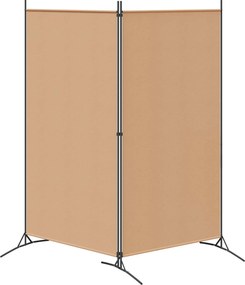 vidaXL Δίαυλος Δωματίου 2 Πάνελ Μπεζ 175 x 180 cm Ύφασμα