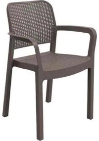 Allibert  Πολυθρόνα Samanna Πολυπροπυλένιο Wicker/ Καπουτσίνο BEST-21071397