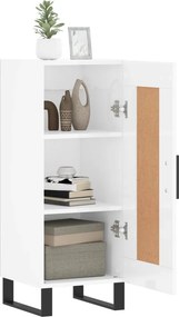 vidaXL Ντουλάπι Γυαλιστερό Λευκό 34,5x34x90 εκ. Επεξεργασμένο Ξύλο