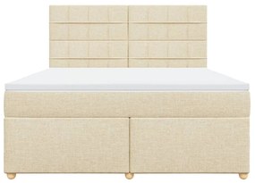 ΚΡΕΒΑΤΙ BOXSPRING ΜΕ ΣΤΡΩΜΑ ΚΡΕΜ 180X200 ΕΚ. ΥΦΑΣΜΑΤΙΝΟ 3293664