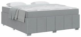 vidaXL Σκελετός Κρεβατιού Ανοιχτό γκρι 180 x 200 cm ύφασμα