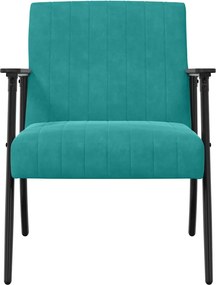 vidaXL Πολυθρόνα Τιρκουάζ 59 x 75 x 78 εκ Βελούδο