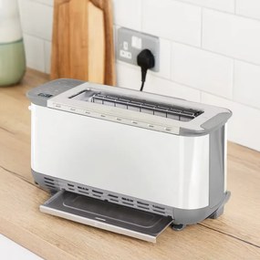 Τοστιέρα Ninja 3σε1 ST200EUWH, 2400W, 7 προγράμματα, ρύθμιση θερμοκρασίας, ψησταριά, απόψυξη, αναθέρμανση, οριζόντια λειτουργία, λευκό