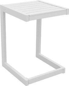 Τραπέζι Aether pakoworld λευκό αλουμίνιο 37.5x36.5x53εκ