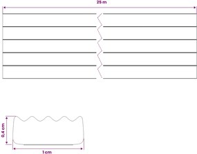 vidaXL Αυτοκόλλητη σφραγίδα παραθύρου Λευκό 10 x 4 mm 25 m EPDM αφρός