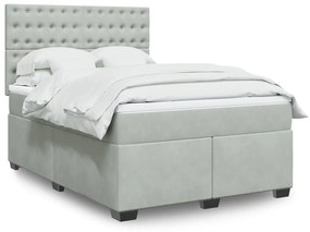 ΚΡΕΒΑΤΙ BOXSPRING ΜΕ ΣΤΡΩΜΑ ΑΝΟΙΧΤΟ ΓΚΡΙ 160X200 ΕΚ. ΒΕΛΟΥΔΙΝΟ 3293266