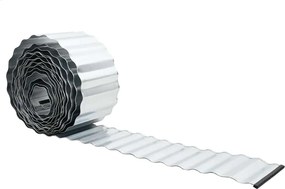 vidaxl Άκρη Γκαζόν 1000 x 15 x 0,03 εκ. Γαλβανισμένος Χάλυβας Ασημί
