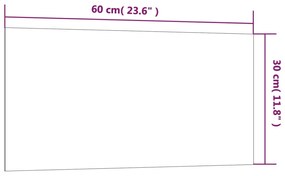 vidaXL Πίνακας Επιτοίχιος Μαγνητικός Λευκός 60 x 30 εκ. Ψημένο Γυαλί