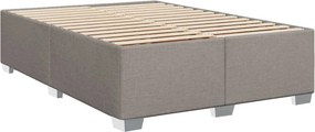 vidaXL Κρεβάτι Boxspring με Στρώμα Taupe 140x200 εκ. Υφασμάτινο