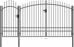 vidaXL Πόρτα Κήπου Woerden Μαύρη Ατσάλινη 1,95x4 μ.