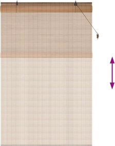 vidaXL Ρόλερ (στόρι) Καφέ 130 x 220 εκ Μπαμπού