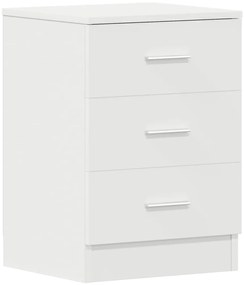 vidaXL Κομοδίνο Λευκό 38 x 35 x 56 εκ. από Επεξ. Ξύλο