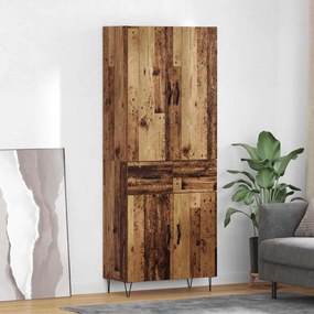 vidaXL Highboard 2 pcs Παλιό ξύλο 69,5 x 34 x 180 εκ.