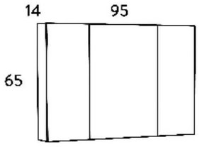 Σετ Έπιπλο Μπάνιου OMEGA 100 Λευκό 100x46x135 εκ.