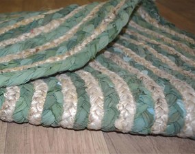 Ταπέτο Jute Φ90εκ Τζούντι Πράσινο Viopros