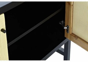 Σκευοθήκη DKD Home Decor   Μαύρο Φυσικό ρατάν Έλατο 120 x 38 x 76 cm