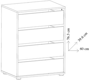 Συρταριέρα Bolt 4S