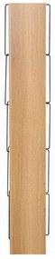 Βιβλιοθήκη mini Tars pakoworld  sonoma-μαύρο 50x22x150εκ