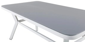 Τραπέζι εξωτερικού χώρου Dallas 812, Spraystone, 74x90cm, 24 kg, Γκρι, Άσπρο, Μέταλλο | Epipla1.gr
