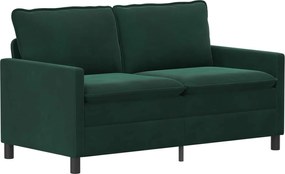 vidaXL Σετ Καναπέ 2 pcs Σκούρο Πράσινο Βελούδο