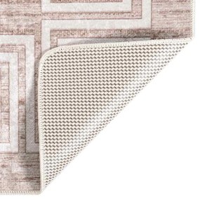 vidaXL Χαλί Πλενόμενο Αντιολισθητικό Μπεζ 120 x 180 εκ.