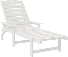 vidaXL Ξαπλώστρα 2 pcs Λευκό 195,5 x 53 x 98,5 εκ Πολυαιθυλένιο