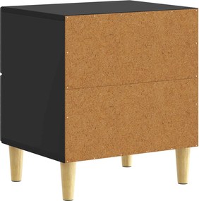 vidaXL Κομοδίνο Μαύρο 43 x 34,5 x 48 εκ Επεξεργασμένο Ξύλο