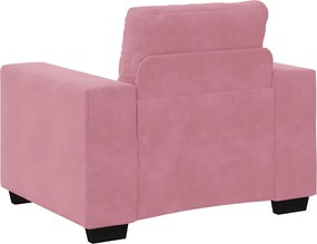 vidaXL Πολυθρόνα-Καναπέ Ροζ Βελούδινη 100x78x80 εκ.