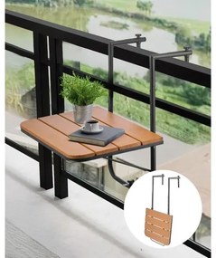 VEVOR Balcony Hanging Table 25 x 24 in Patio Railing Bar Table Adjusable