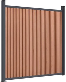 vidaXL Πάνελ Περίφραξης Καφέ 1218 x 186 εκ. από WPC