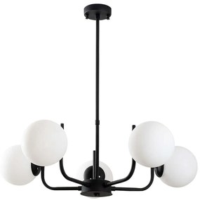 Φωτιστικό Οροφής Antler 521SHN3497 Φ69x70cm 5xE14 40W Black Opviq