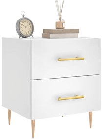 vidaXL Κομοδίνο Λευκό 40 x 35 x 47,5 εκ. από Επεξεργασμένο Ξύλο