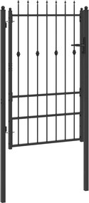 vidaXL Πύλη Φράχτη ASTEN 100 x 150 cm Μέταλλο Μαύρο Κλειδώσιμο