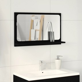 vidaXL Καθρέφτης μπάνιου σε μαύρο δρυ, 60x10,5x37 εκ, φτιαγμένος από ξύλο