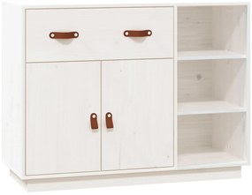 vidaXL Μπουφές Λευκό 98,5x40x75 εκ. από Μασίφ Ξύλο Πεύκου