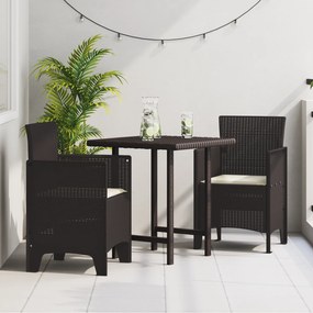 vidaXL Καρέκλα Κήπου 2 pcs Καφέ 53 x 49 x 85 εκ. PP