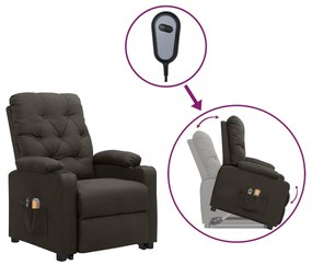 Πολυθρόνα Μασάζ με Ανύψωση Taupe Υφασμάτινη