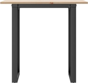 vidaXL Τραπέζι Τραπεζαρίας Πλαίσιο Ο Μασίφ Πεύκο/Ατσάλι