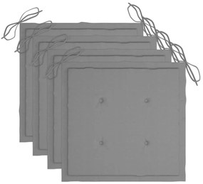 vidaXL Καρέκλες Τραπεζαρίας Εξ. Χώρου 3 τεμ. Ξύλο Ακακίας με Μαξιλάρια