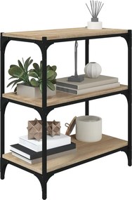 vidaXL Βιβλιοθήκη Sonoma Δρυς 60x33x70,5 εκ. Επεξεργ. Ξύλο &amp; Ατσάλι