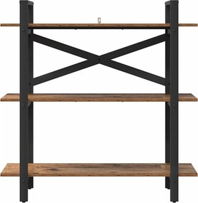 vidaXL Ράφι Βιβλίων 3 επιπέδων 100 x 33,5 x 102 εκ Επεξεργασμένο Ξύλο
