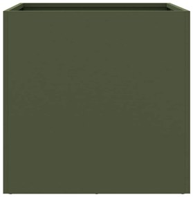 vidaXL Ζαρντινιέρες 2 τεμ. Πράσινες 42x40x39 εκ. Χάλυβα Ψυχρής Έλασης