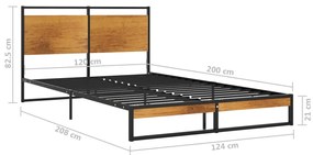 vidaXL Πλαίσιο Κρεβατιού 120 x 200 εκ. Μεταλλικό