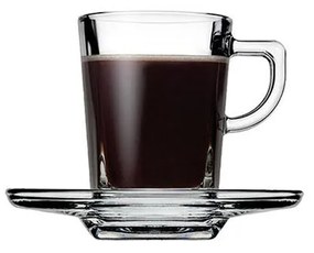 CARRE CUP AND SAUCER ESPRESSO TEMPERED 75CC P/2016 GB6.OB24. (smA) ΣΕΤ 6 τμχ - Espiel