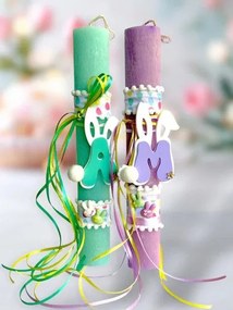 Μονόγραμμα Κουνελάκι Αρωματική λαμπάδα - Σετ Λαμπάδα και Αυγό