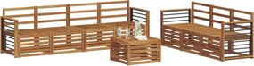 vidaXL Σετ Καναπέ 8 pcs Φυσικό Στερεό Ξύλο Ακακίας