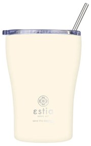 Θερμός-Ποτήρι Ανοξείδωτο Coffee Mug Lily White Save The Aegean Estia 350ml-9x13εκ. 01-23027