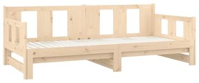 vidaXL Καναπές Κρεβάτι Συρόμενος 2x(90x200) εκ. Μασίφ Ξύλο Πεύκου